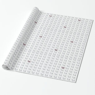 Papel De Regalo XOXO gris y rojo