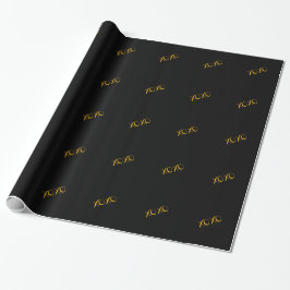 Papel De Regalo XOXO, oro en negro