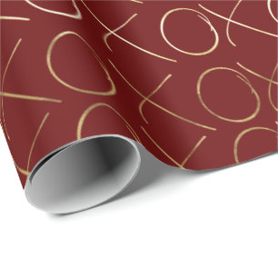 Papel De Regalo XOXO Rojo Oro