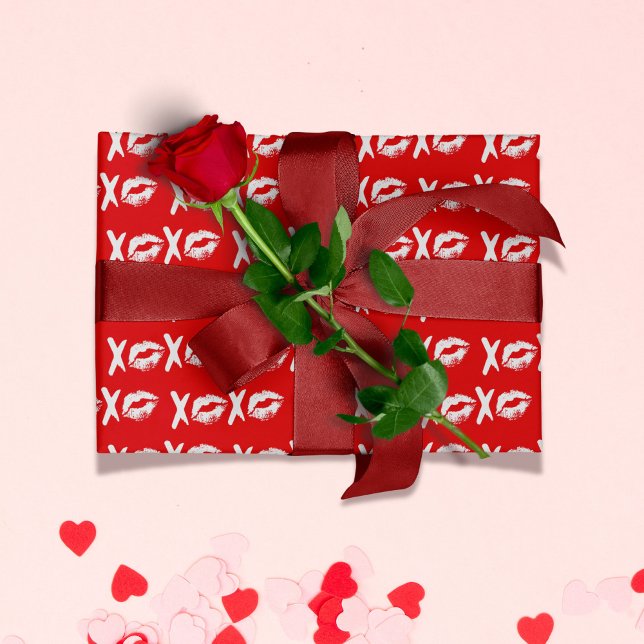 Papel De Regalo XOXO Valentines Gift (XOXO Valentines Gift Wrapping Paper)