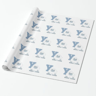 Papel De Regalo Y es para Yeti Cute Personalizado Yeti Monster