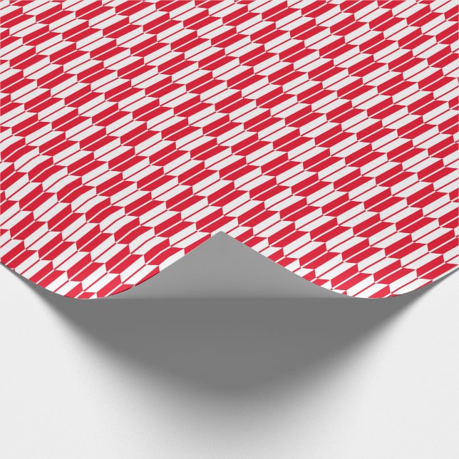 Papel De Regalo Yagasuri japón patrón tradicional rojo (Esquina)