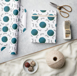 Papel De Regalo Yarn Lover - Verde azulada Yarn Balls