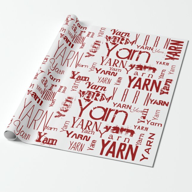 Papel De Regalo ¡YARN! Tipografía (Desenrollado)