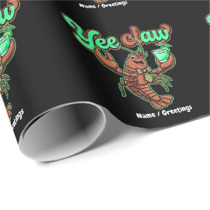 Papel De Regalo Yee Claw Retro Langostinos Tazón Costero Cóctel