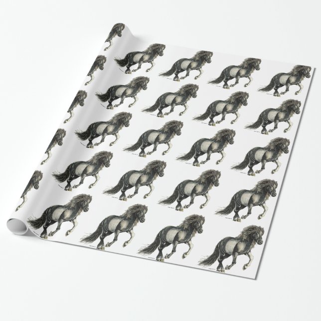 Papel De Regalo yegua islandesa Brana (Desenrollado)