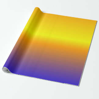 Papel De Regalo Yellow and Blue Sunset Gradient