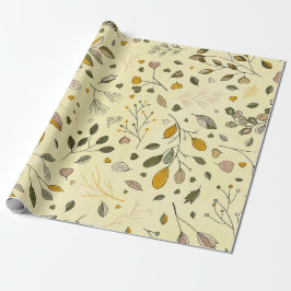 Papel De Regalo Yellow Fancy Foliage