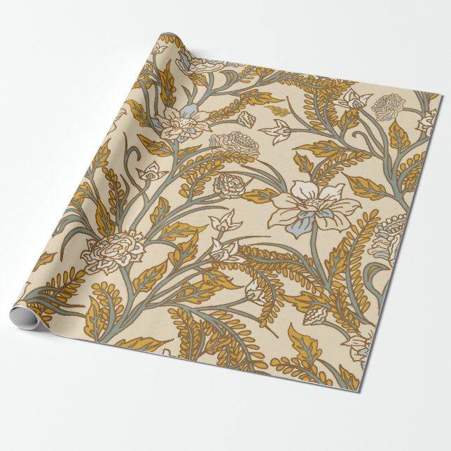 Papel De Regalo Yellow Fancy Roses (Desenrollado)