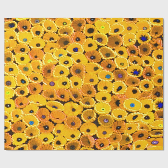 Papel De Regalo yellow flowers (Superficie plana)