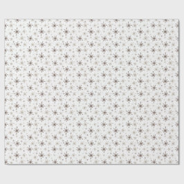 Papel De Regalo Yellow-Gold Snowflakes