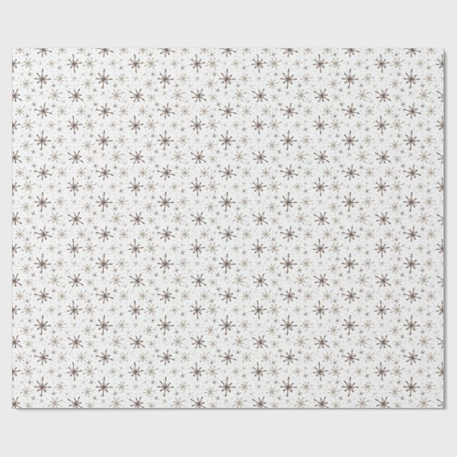 Papel De Regalo Yellow-Gold Snowflakes (Superficie plana)