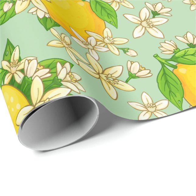 Papel De Regalo yellow lemons (Esquina del rollo)