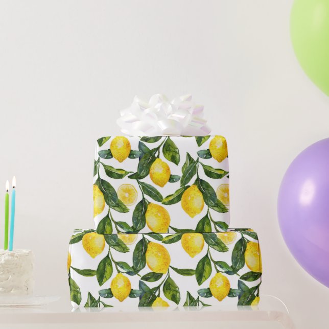 Papel De Regalo Yellow Lemons Housewarming (Regalos de fiesta)