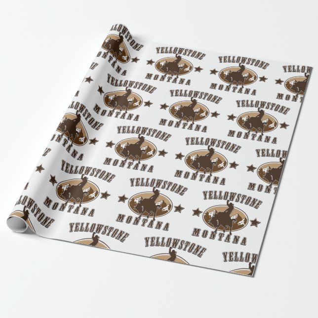 Papel De Regalo Yellowstone Montana (Desenrollado)