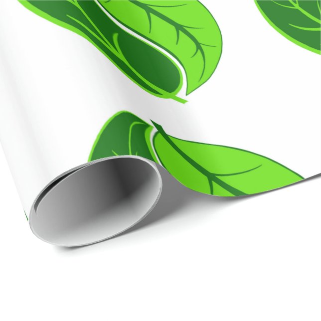 Papel De Regalo Yin y Yang Leaves (Esquina del rollo)