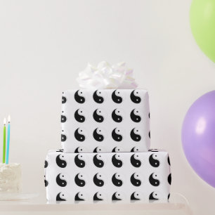 Papel De Regalo Yin Yang Blanco y Negro Mente Consciente Yogi