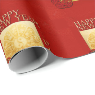 Papel De Regalo Yin Yang Pig Papercut Año Chino 2019 Envuelto