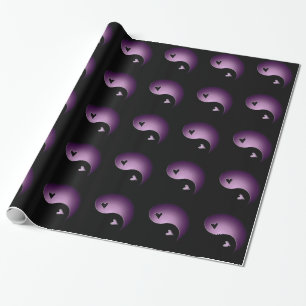 Papel De Regalo yin yang - púrpura