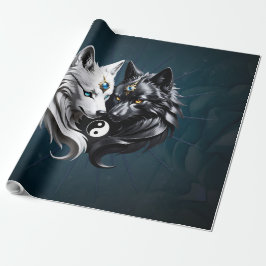 Papel De Regalo Yin Yang Wolves.
