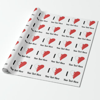 Papel De Regalo Yo (Bandera de corazón bahreiní) Personalizado