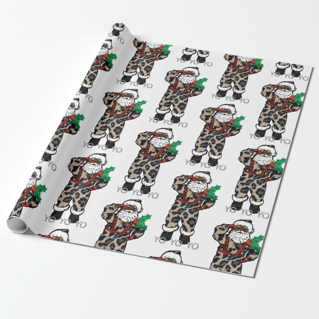 Papel De Regalo yo black santa (Desenrollado)