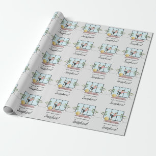 Papel De Regalo Yoga Mujer Postura del Bailarín Entrenamiento Feli