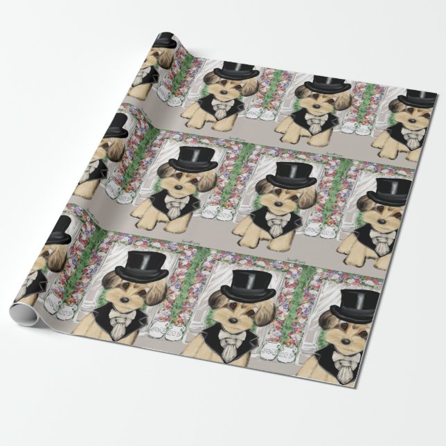 Papel De Regalo Yorkie Poo (Desenrollado)
