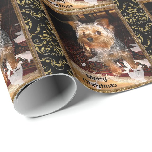 Papel De Regalo Yorkie Shredder (Esquina del rollo)