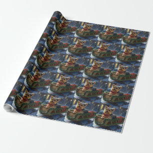 Papel De Regalo Yorkshire Terrier Temporada Navideña