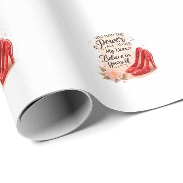 Papel De Regalo You Had the Power All Along Inspirational Quote (Esquina del rollo)