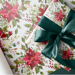 Papel De Regalo Yuletide | Festividad de los navidades de berries