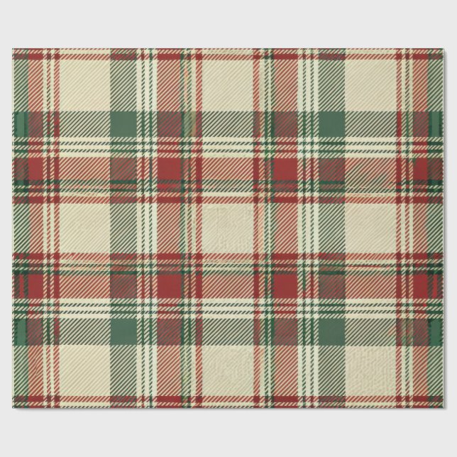 Papel De Regalo Yuletide Tartan (Superficie plana)