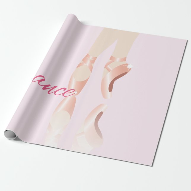 Papel De Regalo Zapatillas de ballet de baile (Desenrollado)
