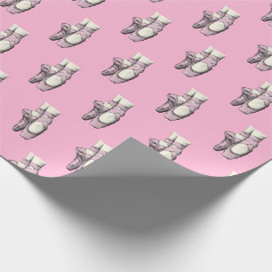 Papel De Regalo Zapatos de bailarina rosados En Pointe FL CC Fondo