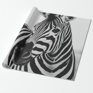 PAPEL DE REGALO ZEBRA NEGRA Y BLANCA