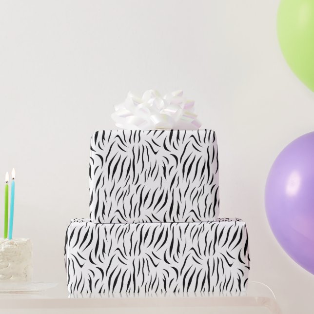 Papel De Regalo Zebra Print (Regalos de fiesta)
