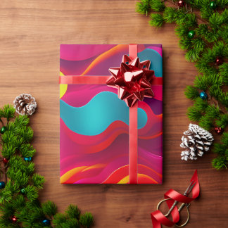 Papel De Regalo Zebra Strides ondas Patrón Arcoiris de la Marina R