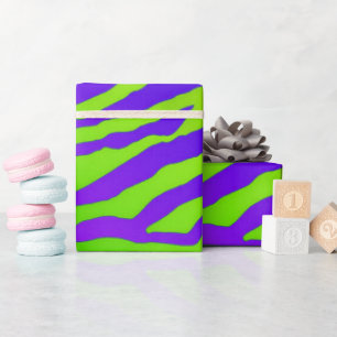 Papel De Regalo Zebra verde