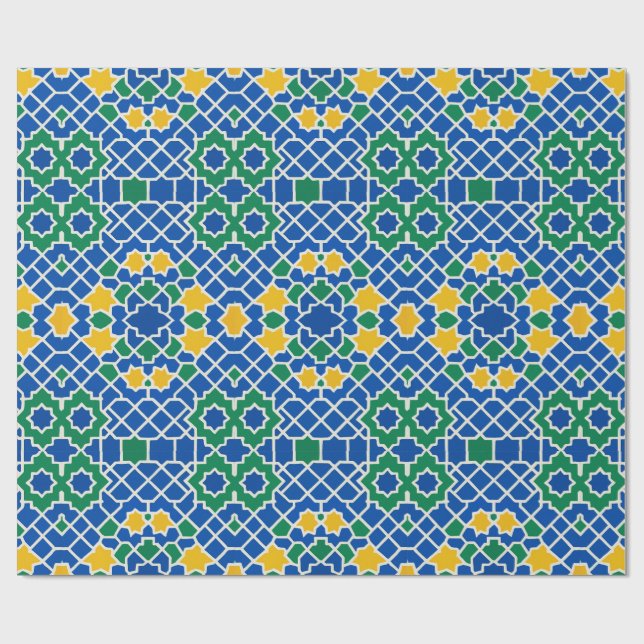 Papel De Regalo zelij marroquí (Superficie plana)