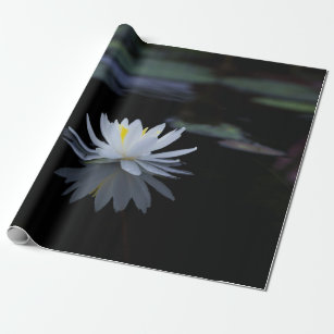 Papel De Regalo Zen de flores de Lotus blanco