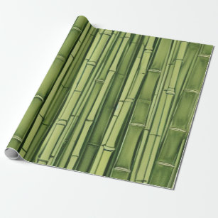 Papel De Regalo zen fondo de patrón verde de bambú naturaleza asia