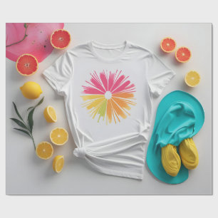 Papel De Regalo Zesty Limón y Rosa