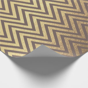 Papel De Regalo Zig Zag Stripes Brown Chocolate Chevron Line