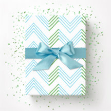 Ziggy Chevron en Verde y Aqua