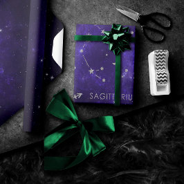 Papel De Regalo Zodiac Purple Sagittarius | Horoscopio astrológico