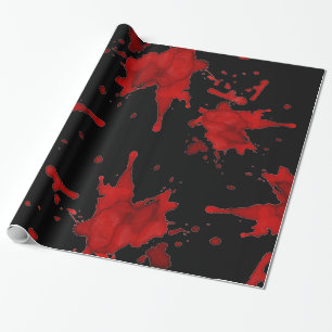 Papel De Regalo Zombie Blood Splatter