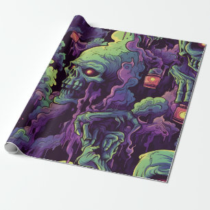 Papel De Regalo Zombie Buscando Cerebros