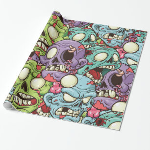 Papel De Regalo Zombis de Halloween