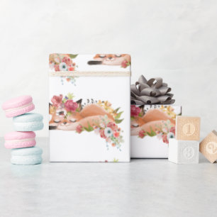 Papel De Regalo Zorro adorable en acuarela 